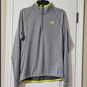 Abercrombie & Fitch Gray Quarter  Zip Up Pullover